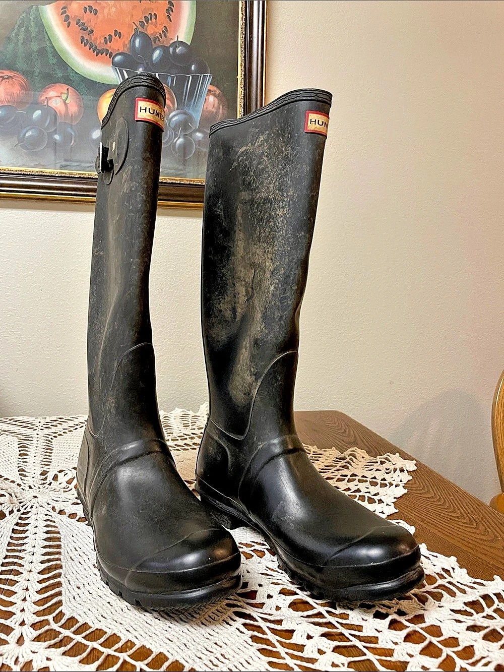Hunter Original Tall Rain Boots Black US 10
